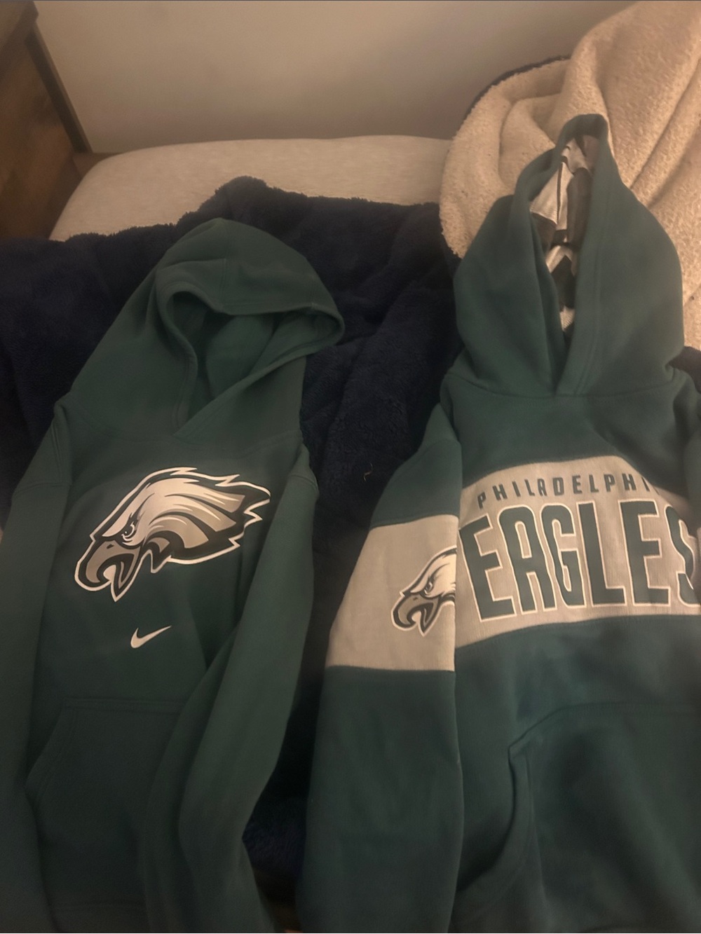 Philadelphia Eagles Kids Green Hooded Pullovers. (Comes With Both.)